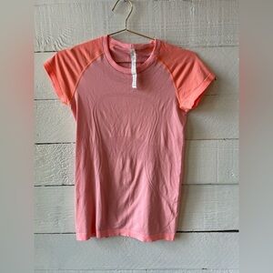 Lululemon Athletica Pink Short Sleeve Top size 8